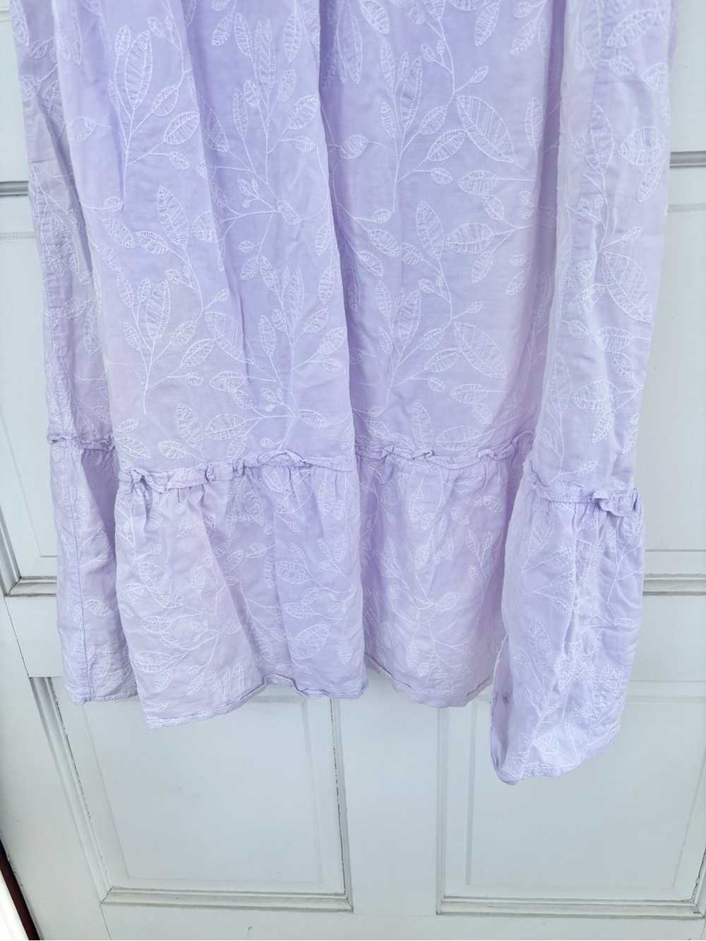 Vintage Eileen West Lavender Floral Cotton Nightgown Cottagecore Prairie Dress S - Picture 4 of 10